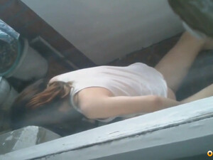 Секс молоденькой пары из Новокузнецка на балконе квартиры