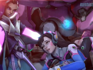 Sombra смотрит, как D.Va трахается с секс машиной