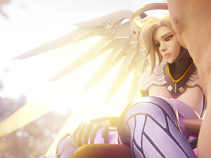 Mercy смотрит как трахают ее подружку Widowmaker (Overwatch)