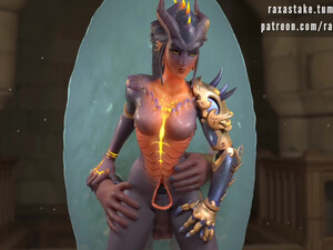 Symmetra сосет хуй Bad Dragon через телепорт