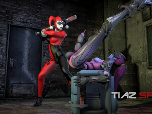 Harley Quinn and Widowmaker Cock and Ball Torture [tiaz-3dx]