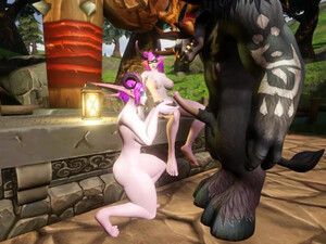 WHORECRAFT: RED RIDING HOOF 1.03 - 2 female night elf x male tauren