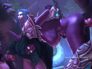 World Of Warcraft Night Elf Tyrande 3d Creature Fuck With Sound