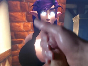 Night Elf Cum Tribute World of Warcraft