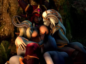 World Of Warcraft - Sexy Alexstrasza, Draenei + Lylly - Part 3