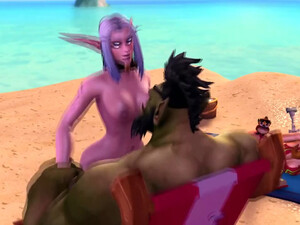 World of Warcraft - хентай - Orco Sexo с Elfa de la Noche