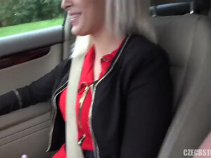 Пикапер развел блонду на секс в машине от первого лица