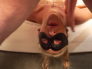 Masked Teen Facefucked And Gagging