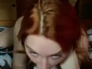 Redhead POV Lacy Lennon Deepthroat Blowjob GIF