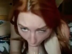 Redhead POV Lacy Lennon Deepthroat Blowjob GIF