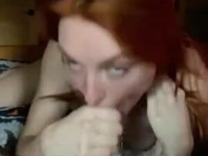 Redhead POV Lacy Lennon Deepthroat Blowjob GIF