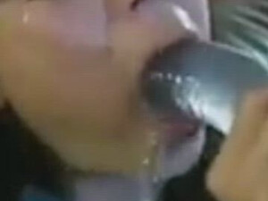 Sloppy Gagging Face Fuck Dildo Asian GIF