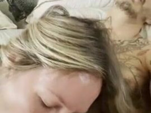 ThroatPie Throat Fuck Sloppy POV Deepthroat Cock Close Up Blowjob Blonde GIF