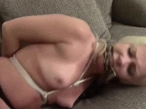 Tits Naked Gagged Bondage Blonde BDSM GIF