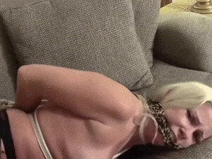 Tits Naked Gagged Bondage Blonde BDSM GIF