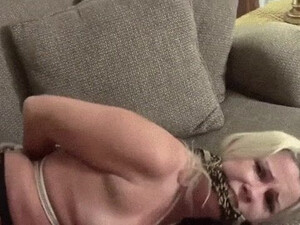 Tits Naked Gagged Bondage Blonde BDSM GIF