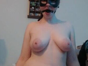 Vintage Pale Natural Tits Mask Curvy Ball Gagged Amateur 18 Years Old GIF