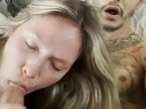 ThroatPie Throat Fuck Sloppy POV Deepthroat Cock Close Up Blowjob Blonde GIF