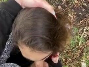 Public Outdoor Hair Pulling Deepthroat Cum Swallow Choking Blowjob Bisexual GIF