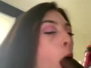 Teen Lips Girlfriend Deepthroat Brunette Blowjob BBC GIF