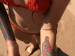Tiny Tattoo Public Petite Outdoor Deepthroat Blowjob Beach Asian Alt GIF