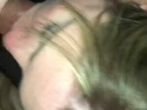 Sucking Green Eyes Face Fuck Eye Contact Deepthroat Cock Blowjob Big Tits Big Dick Balls GIF