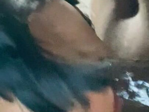 Spit Slow Sloppy POV Gagging Face Fuck Ebony Couple Ebony Choking Blowjob GIF