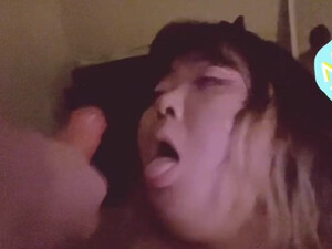 Korean Facial Face Fuck Deepthroat Cumshot Chubby Blowjob BBW Asian GIF