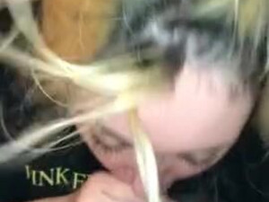 ThroatPie Sloppy Face Fuck Deepthroat Couple Blowjob Blonde GIF