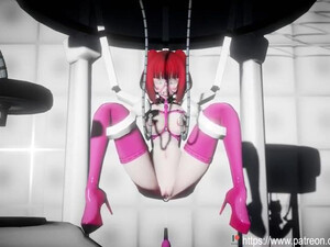 Squirting Hentai Fucking Machine Electro Electric Bondage Ball Gagged BDSM GIF