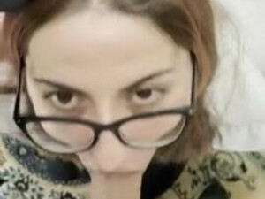 Nerd Glasses Face Fuck Deepthroat Blowjob Amateur GIF