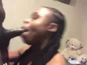 Lips Hardcore Ebony Couple Ebony Deepthroat Blowjob Big Dick BBC African American GIF