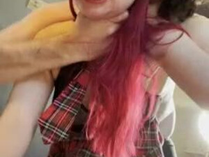 Schoolgirl Redhead Real Couple Pigtails Pain Hardcore Gagged Forced Face Slapping Couple Choking BDSM Anal Amateur GIF