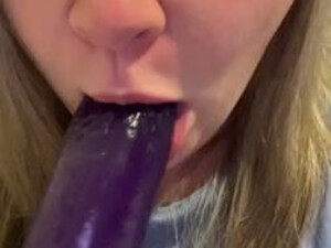 Throat Fuck Spit Huge Dildo Dildo Deepthroat GIF