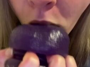 Throat Fuck Spit Huge Dildo Dildo Deepthroat GIF