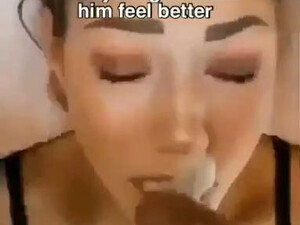 Messy Gagging Forced Face Fuck Deepthroat Caption Blowjob GIF